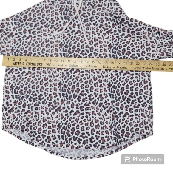 Victoria’s Secret Leopard Print Waffle Hooded Top - L - Picture 7 of 8